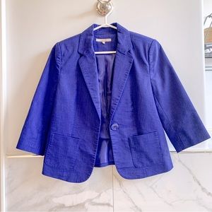 RW&Co Cropped Blazer.  3/4 Sleeves.  Fully Lined.  Size Small.